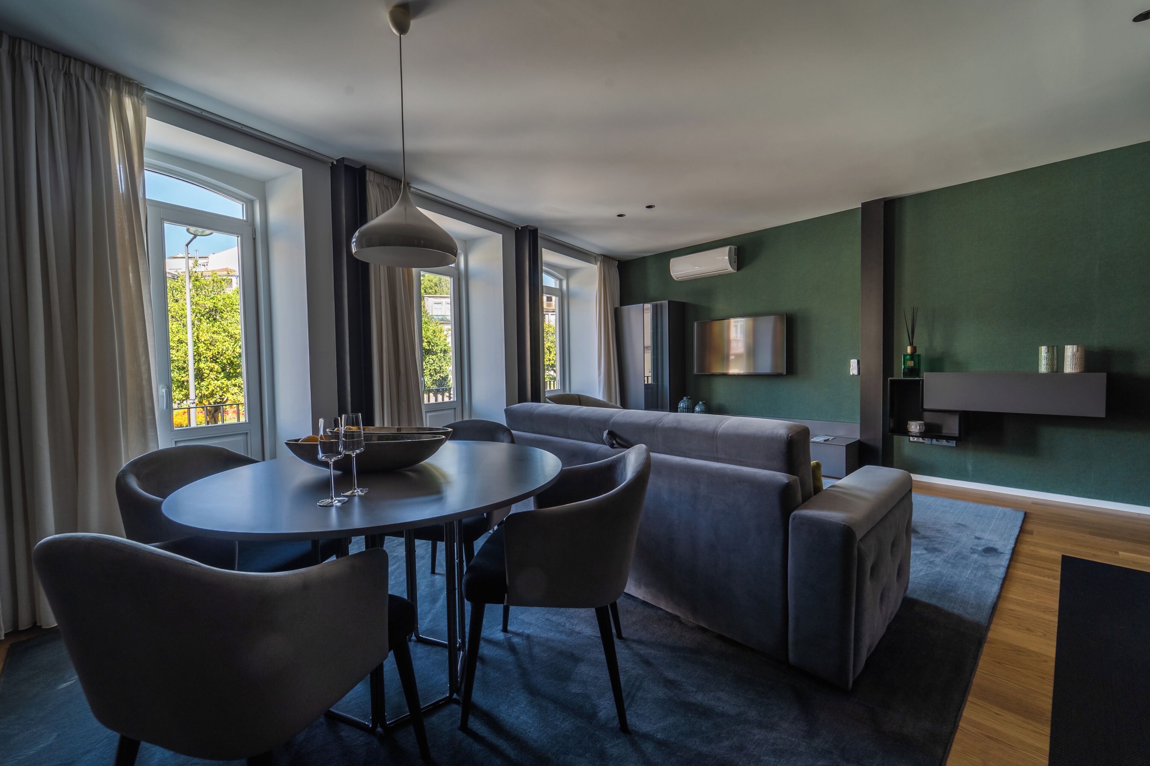 Deluxe-lejlighed - byudsigt | Spiseområde