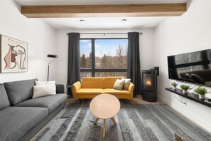Living area - Magnificent Condo Au Coeur d'Orford (Orford)