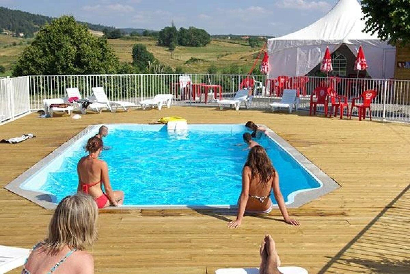 A heated pool