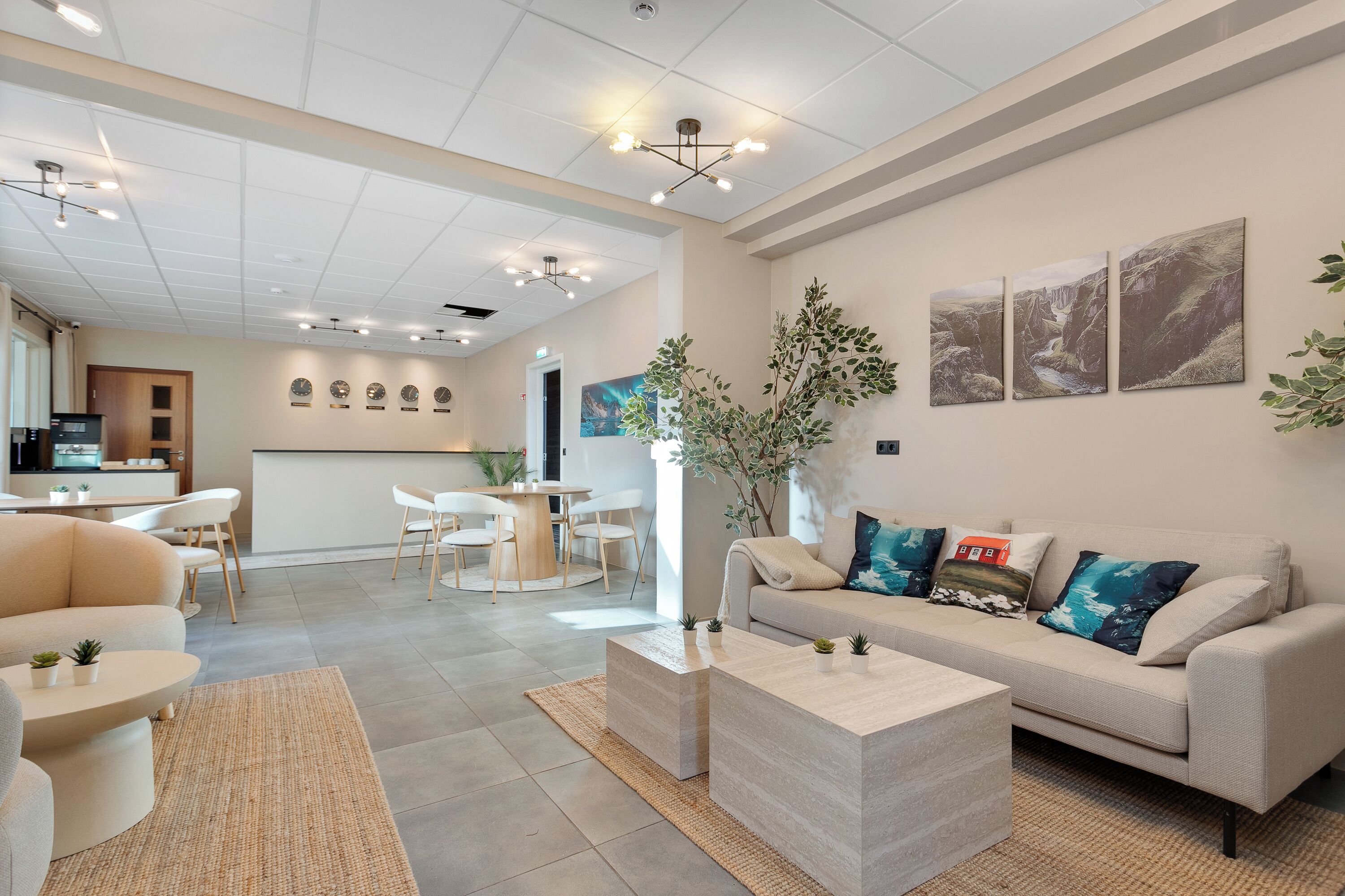 Zona de estar del vestíbulo