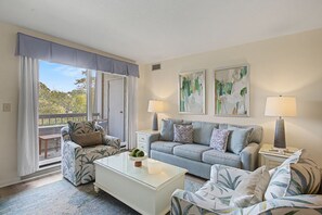 Villa, Multiple Beds, Balcony, Garden View (893 Ketch Court) | Living area - 893 Ketch Court at The Sea Pines Resort (Hilton Head Island)