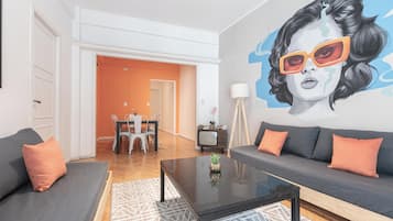 Comfort-Apartment, Stadtblick | Wohnbereich
