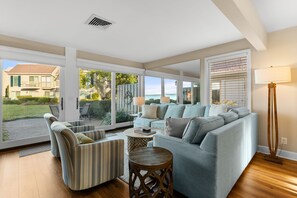 Villa, Multiple Beds, Patio (727 Schooner Court) | Living area - 727 Schooner Court at the Sea Pines Resort (Hilton Head Island)