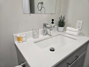 Towels, soap, toilet paper