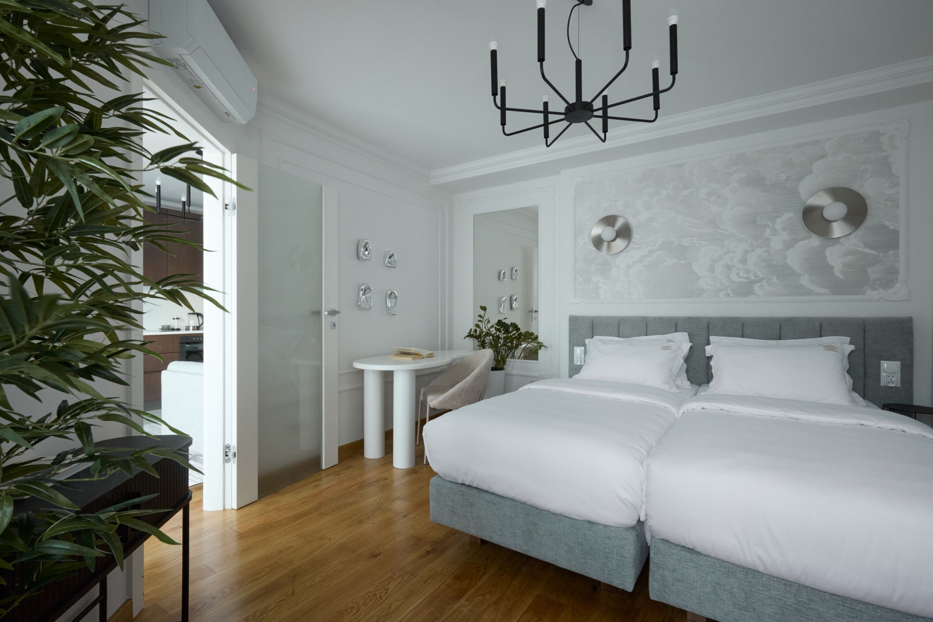 2 室のベッドルーム、WiFi、ベッドシーツ