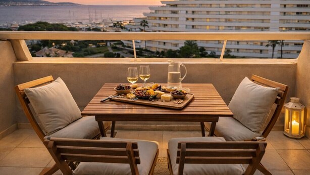 Unclassified image, 1 of 12, button - Marina - Vue Panoramique Mer & Port - 4 personnes (Villeneuve-Loubet)
