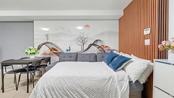 2 bedrooms, iron/ironing board, travel crib, WiFi