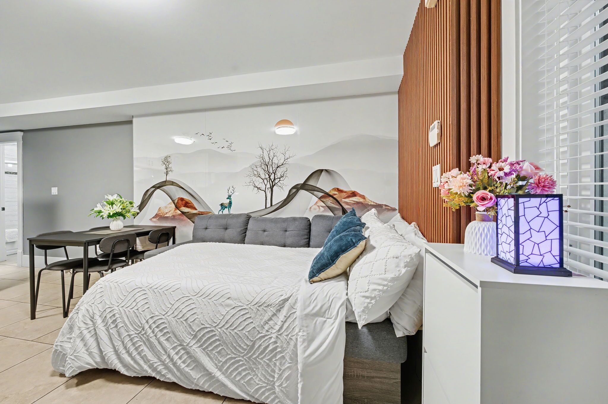 2 bedrooms, iron/ironing board, travel crib, WiFi