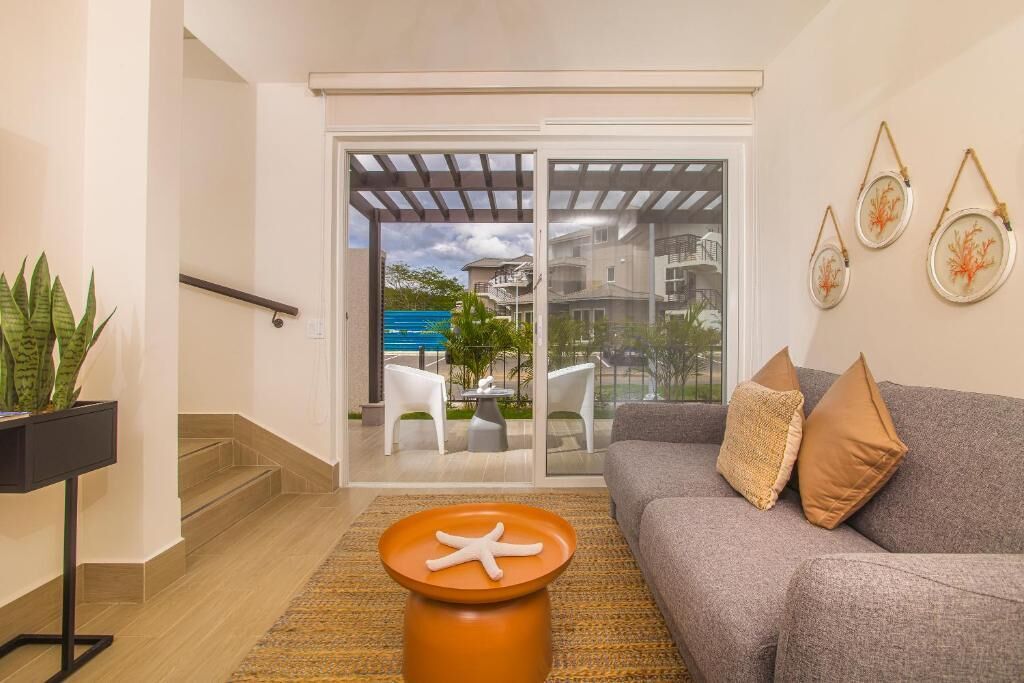 Deluxe Villa, Partial Ocean View | Living area | Smart TV