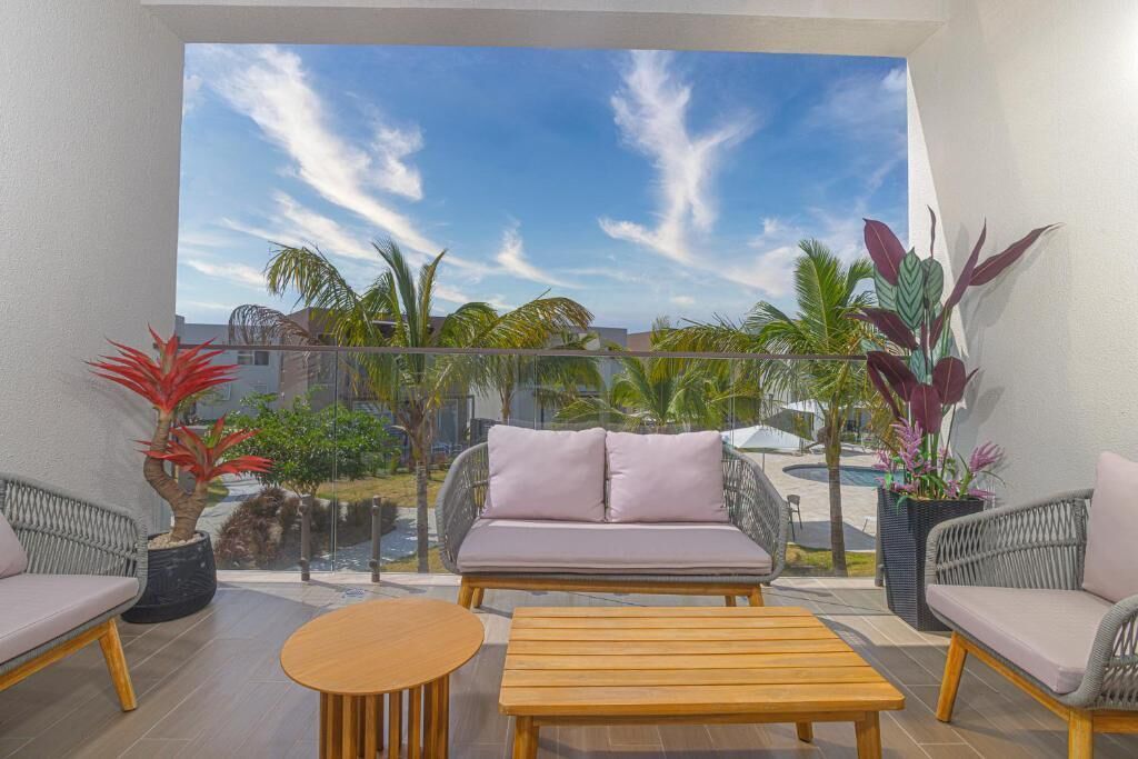 Villa Deluxe, vista oceano parziale | Parco della struttura