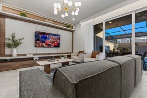 TV, video games, DVD player, stereo - 5BR w Pool Grill, Game Lounge & Indoor Slide 16165 (Clermont)