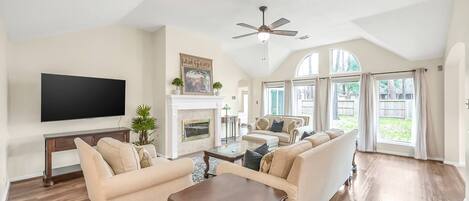 Smart TV, fireplace, offices