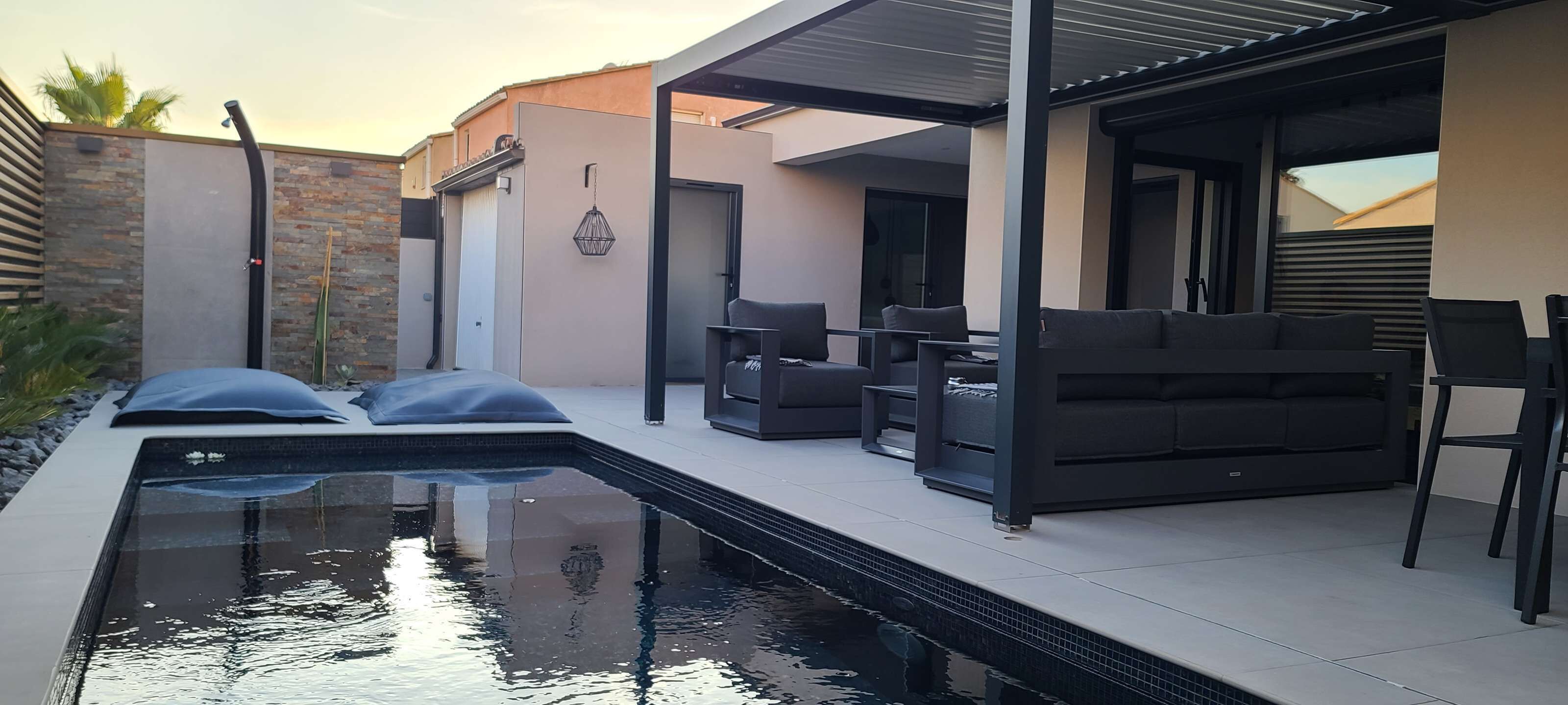 A heated pool
