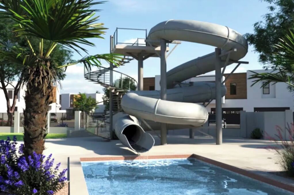 A heated pool