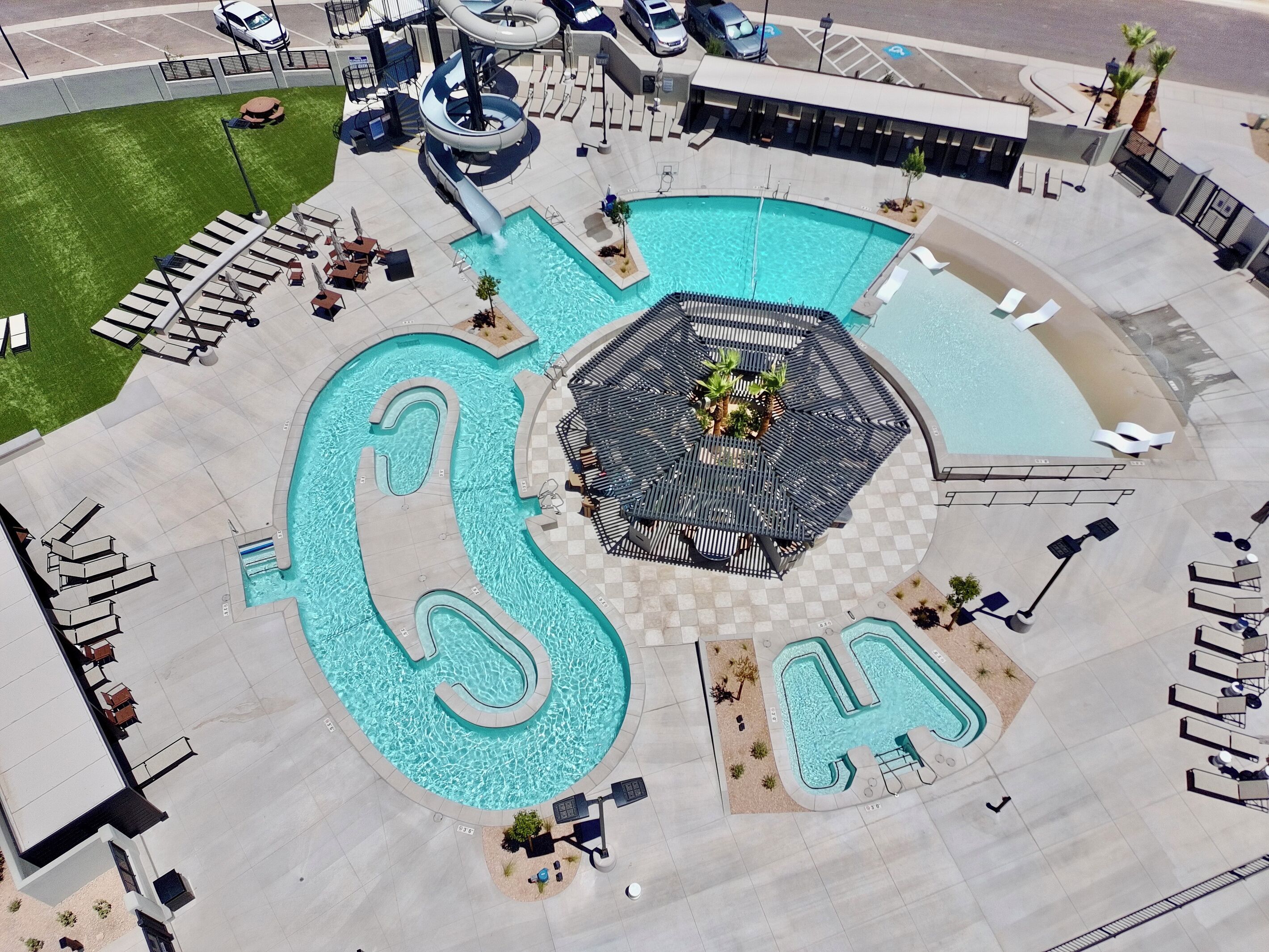 A heated pool