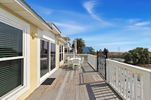 Outdoor dining - NEW LISTING! A License to Chill, 4BD/3BA gulf front w/panoramic views, private pool, pet friendly! (Port St. Joe)