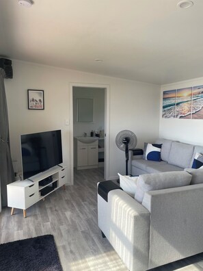 Smart TV, DVD player, music library, video library