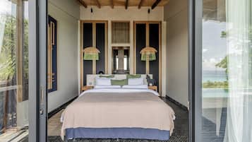Villa, 3 Schlafzimmer, eigener Pool, Meerblick | Verdunkelungsvorhänge