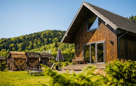Terrace/patio. Lovely home in Baligrod with sauna