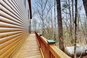 Property grounds - Dog-friendly, cozy cabin with oversized hot tub & gas fireplace on a wooded lot (Blue Ridge)