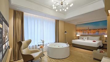 Quarto casal romântico, vista para a cidade