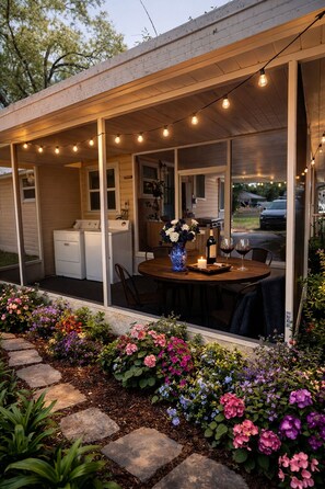 Outdoor dining - Pink Cottage on 11th (Mount Dora)