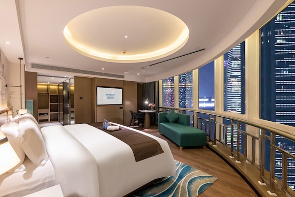 Panorama tweepersoonskamer, uitzicht op stad