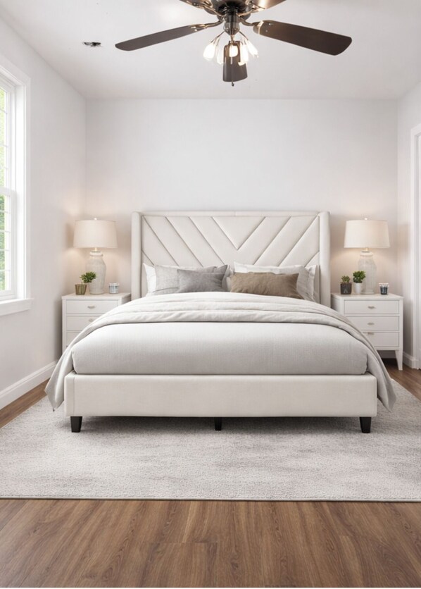 2 bedrooms, iron/ironing board, WiFi, bed sheets