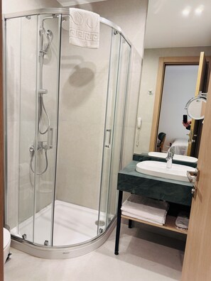 Economy Double Room | Bathroom | Shower, hair dryer, towels, soap - ARKK ROOMS (Antalya)