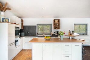 Fridge, oven, stovetop, dishwasher