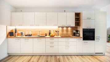 Fridge, oven, stovetop, dishwasher