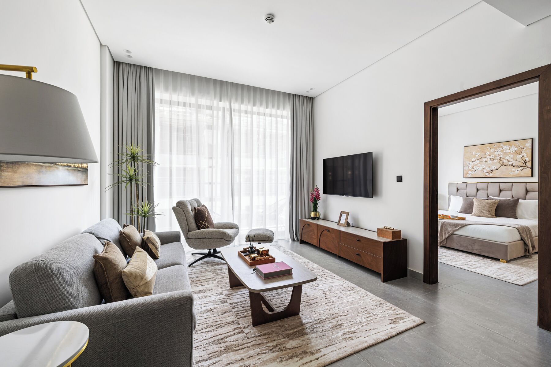 Apartamento Deluxe, balcón | Zona de estar