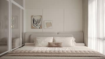 Minibar con artículos gratuitos y decoración individual