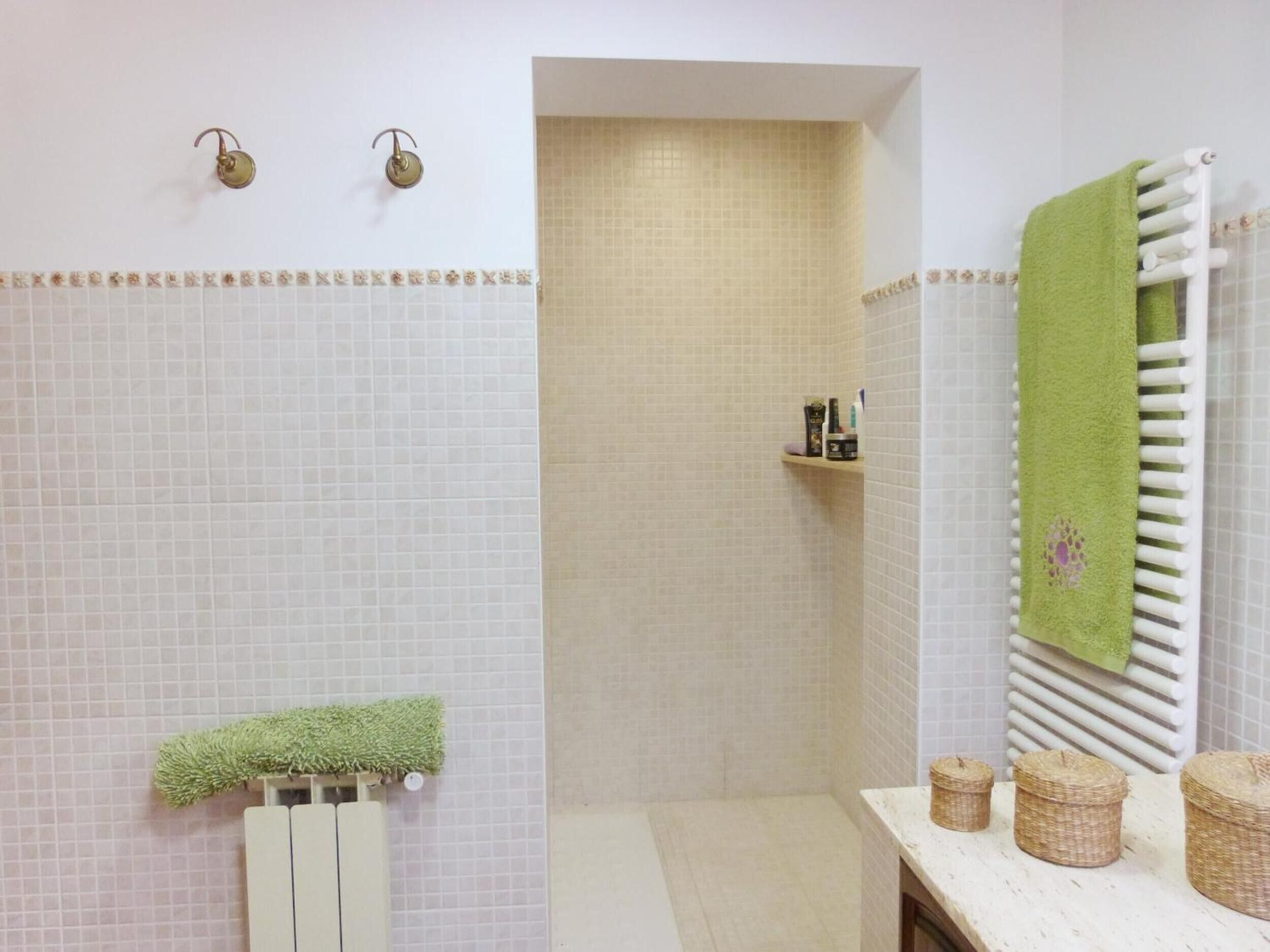 Dusche, Haartrockner, Handtücher