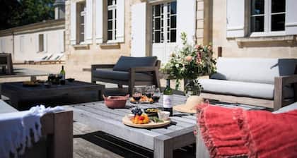 Wonderful 4-bedroom castle Malescasse in soothing Lamarque for a memorable stay