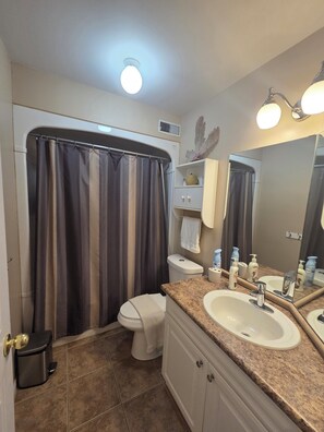 Hair dryer, towels, soap, toilet paper - Bright &Specious Family Home Close To Ski Hill (Collingwood)