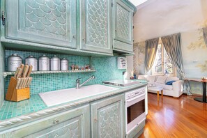 Apartment, 2 Bedrooms, Terrace, Sea View | Private kitchen - Lovely 2-Bedroom Flat - Sea View Terrace (Portofino)