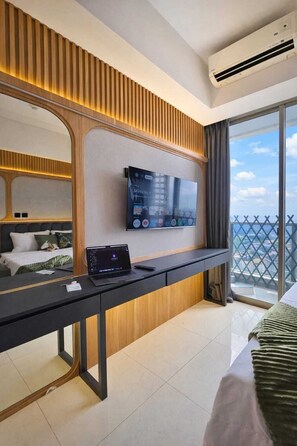 开间, 1 间卧室, 城市景观 | 熨斗/熨衣板、免费 WiFi