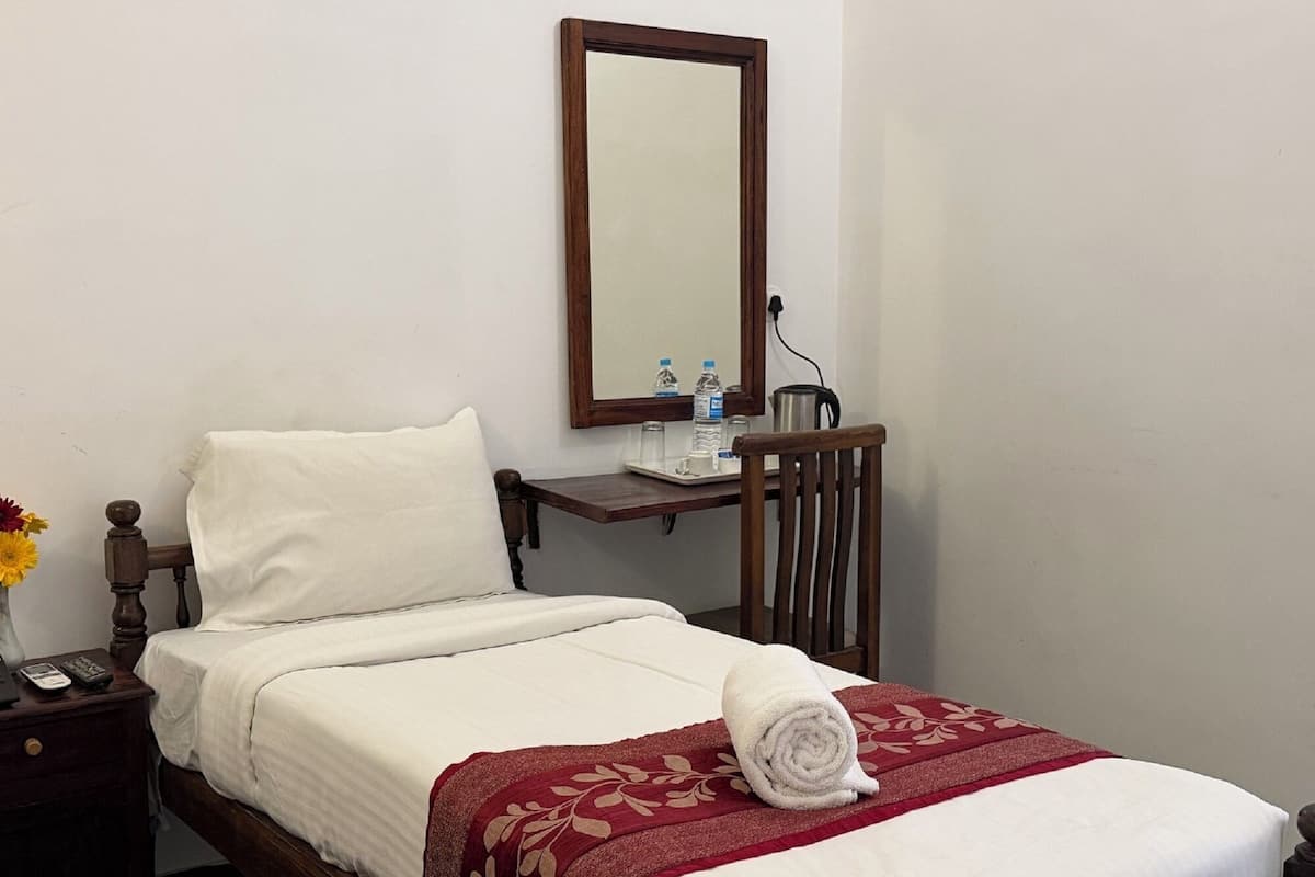 Habitación básica con 2 camas individuales | Escritorio, espacio para trabajar con un portátil, wifi gratis