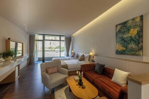 Habitación Prestigio con 2 camas individuales, vista a la colina | Cortinas blackout, insonorización y tabla de planchar con plancha 