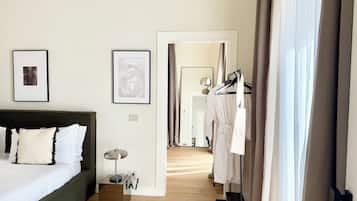 Down comforters, free minibar, individually decorated