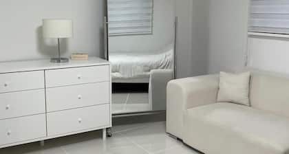 Spacious 1-bedroom apartment with AC in vibrant Gangnam
