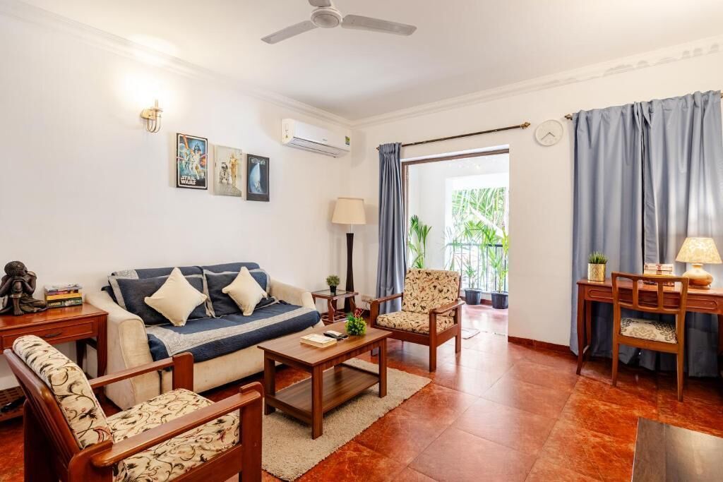 公寓, 1 间卧室, 厨房, 庭院景观 | 客厅