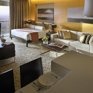 Studio, Balcony, City View | Living area - Emaar Fashion Avenue Residences  (Dubai)