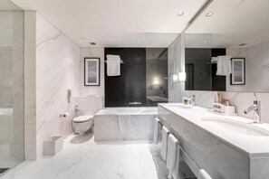 Deluxe Apartment, Balcony, City View | Bathroom | Slippers - Emaar Fashion Avenue Residences  (Dubai)