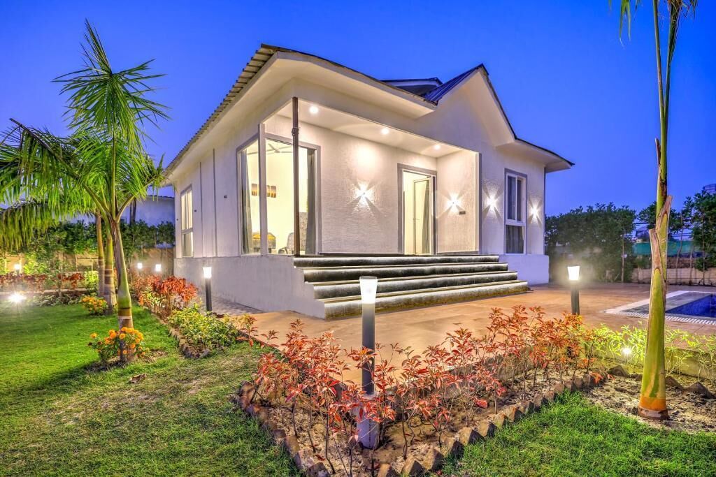 Villa, uitzicht op de stad