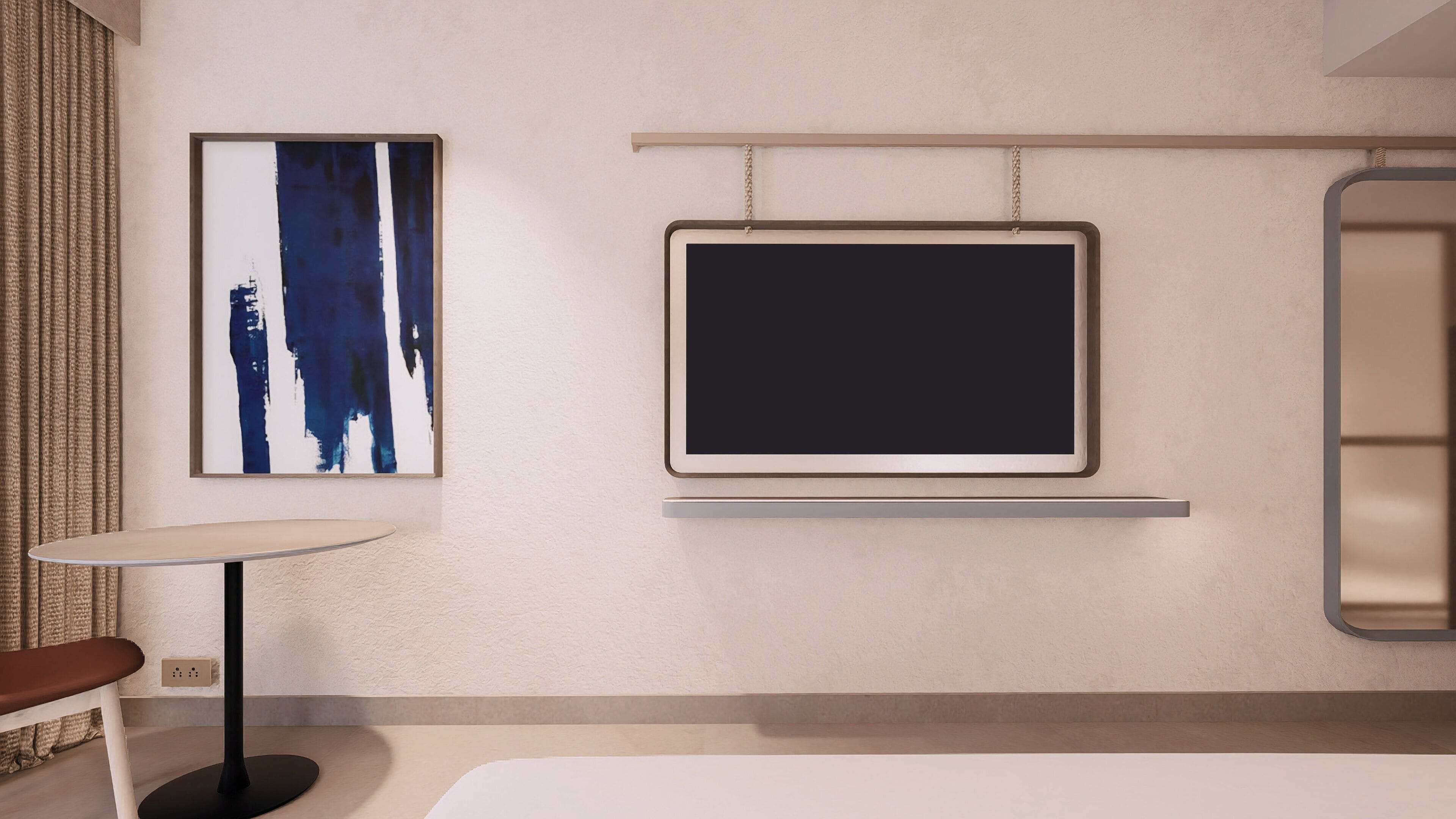 Minibar, caja de seguridad en la habitación y escritorio 
