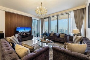 TV, offices - Downtown 3BHK+Maid • Burj View • Mall Link (Dubai)
