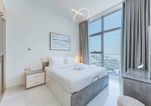 Iron/ironing board, WiFi, bed sheets - Newly Furnished Premium 1BR | Miracle Garden View (Dubai)