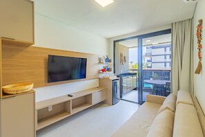 Living area - Cais Eco #107 - Flatt With Balcony by Carpediem (Ipojuca)